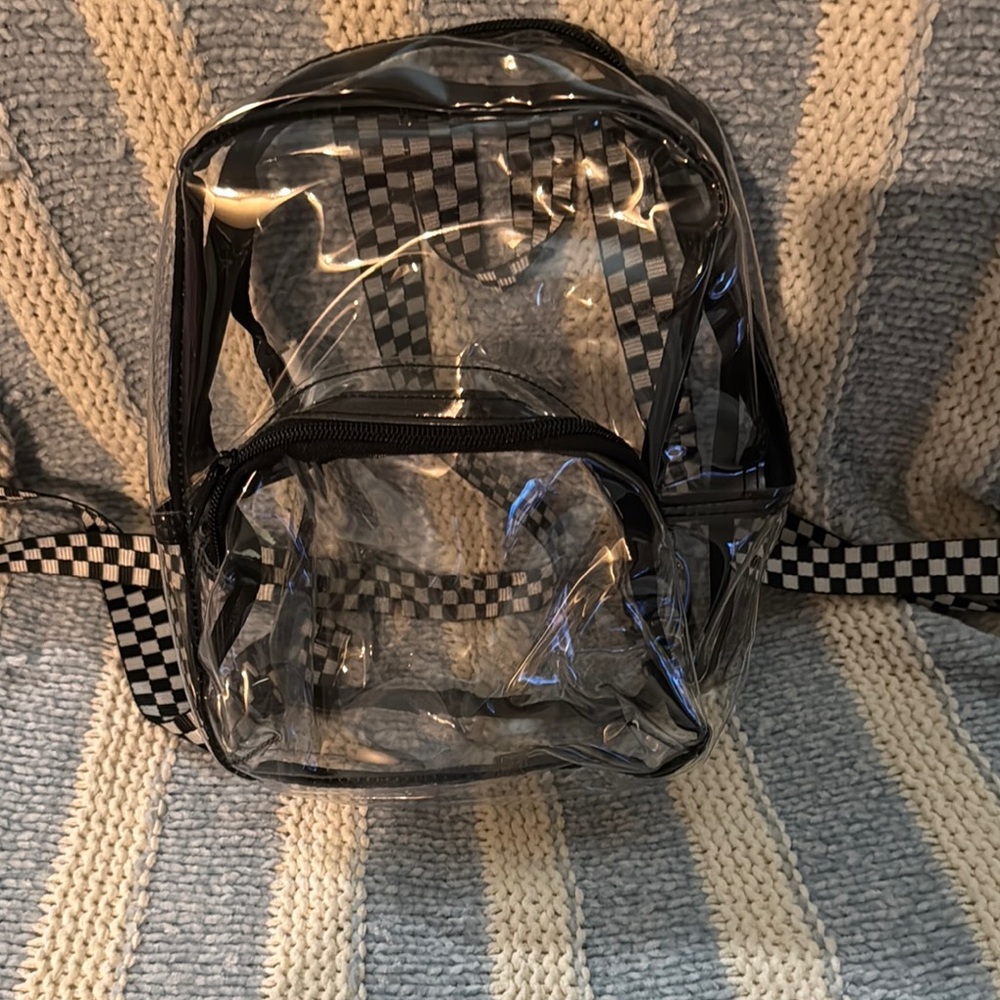 Transparent Checkered Men's Backpack - image 1